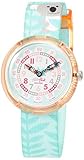 Flik Flak Mädchen-Armbanduhr Analog One Size, weiß, türkis