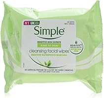 Simple Face Wipes, make up remover, 1 Month Supply (6x25Wipes)