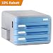 Produktbild Schreibtisch Organizer, Evertop a4 Schubladenbox Systembox, ablagefächer büro, Innovatives Durable, mit Beschriftungsfeld, Zahlenschloss,3 Stück mit Pinselhalter Stifthalter 380 x 300 x 226 mm Blau