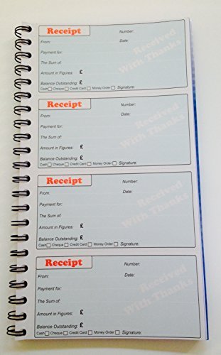 1 x Pukka Pad spirales Dupliquer Receipt Book. NCR. 200 Ensembles de Dupliquées. Rec11/2/200