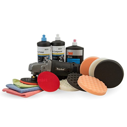 Preisvergleich Produktbild Auto Poliermaschine Nordex Profi Polisher inklusive 3M Polierset mit Politur Wachs