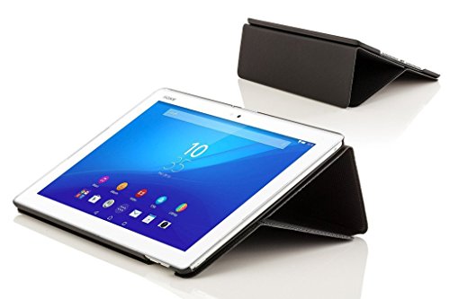 Forefront Cases® Neue Leder Hülle / Tasche / Case / Cover für Sony Xperia Z4 Tablet-PC (25,6 cm 10,1 zoll) SGP771 (Juni 2015) – Rundum-Geräteschutz und intelligente Auto-Sleep-Wake-Funktion mit 3-JAHRES-GARANTIE VON FOREFRONT CASES – inkl. Eingabestift und Displayschutz - 4