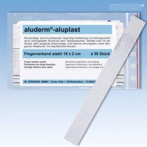 Preisvergleich Produktbild Söhngen Wundpflaster Fingerverband aluderm-aluplast stabil 18x2cm VE=50 Stück