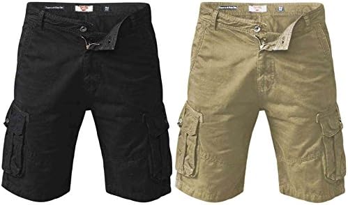 DUKE D555 Knee Length Deep Leg Pocket Cargo Combat Utility Cotton Shorts