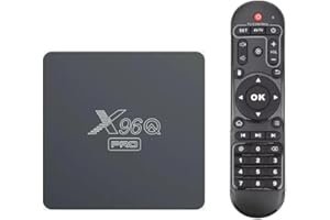 X96Q PRO boitier IPTV (Nouvelle génération) Multimédia de Diffusion en continu 2Go/16Go Lecteur x96mini Smart TV Box WiFi, avec Allwinner H313, TV Box Android 10.0 Prend en Charge 4K HD, H256