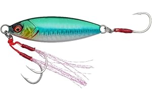 Savage Gear Slow Seeker Jig Leurre de pêche avec action en forme de feuille, hameçons en eau salée ultra pointus, 10-60 g, multicolore, leurre plombé, slow jigging