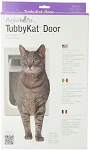 Perfect Pet Tubby Kat Cat Pet Door with 4 Way Lock, 7.5