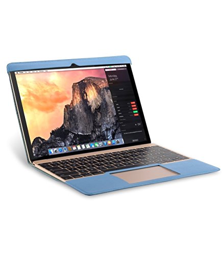 Melkco Easy-Fit Premium-echtes Leder-Abdeckung für Apple MacBook Air - 12 Zoll (Schwarz)