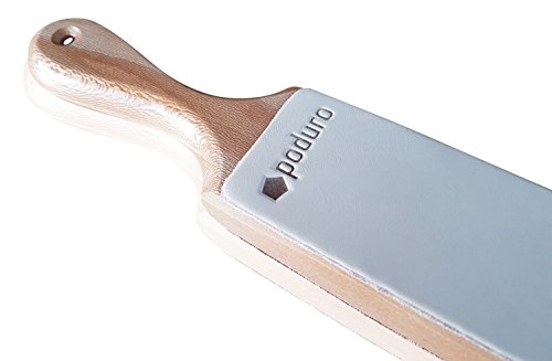 Abziehleder Set » PODURO ZULU « Doppelseitiger Streichriemen & Streichriemenpaste im Baumwollbeutel - 2