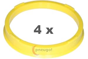 4 x pneugo! Anelli di centraggio per cerchi in alluminio 73.1 mm - 65.1 mm