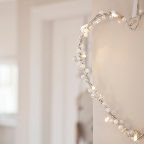 10er LED Lichterherz LED Herz warmweiß batteriebetrieben Lights4fun - 2