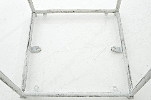 CLP Wand-Rankhilfe SIMON, Rosenbogen halbrund, Eisen Halbbogen zur Wandmontage, Größe wählbar, sehr stabil antik-weiß, 218 x 161 x 29 cm (H x B x T) - 8