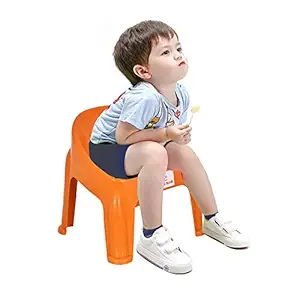 Blue Lemon Baby Chair for Kids Home School Study Plastic Chairs for Boys and Girls Unisex (1 Piece)(Orange)