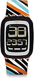 Swatch Damen Digital Quarz Uhr mit Silikon Armband SURO102
