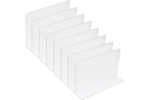‎DOITOOL DOITOOL 8 Transparente Acryl-Regalteiler Für Schrankorganisation L-Förmige Klare Regalteiler Für Küche Schlafzimmer Büro Supermarkt-Aufbewahrungsorganisation (28 X 6 cm)