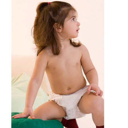 Popolini Training Potty, Bravo Waterproof White Brief, with Organic Cotton, Various Sizes -  White - XL