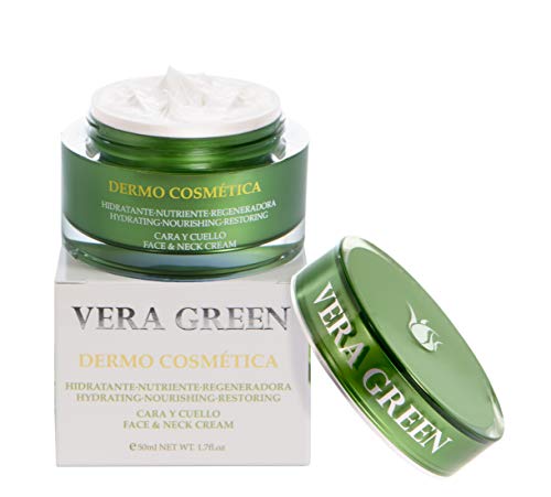 Vera Green Dermo Cosmética. Crema de Aloe Vera Facial de Día y Noche. 100% Natural. 50ml.