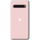 MRCİLETİSİM mrc202073 Sade Kalp Kılıf HD Desen Baskılı Arka Kapak + Temperli Cam Samsung Galaxy S10 Plus ile uyumlu