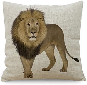 DNArtSaleStore 18X18 Fashion Throw Pillow Case Shell Decorative Cushion Cover Pillowcase VW:74 Lion