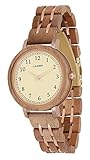 LAiMER Damen-Armbanduhr EVA Mod. 0088 aus Apfelholz - Analoge Quarz-Uhr mit braunem Holzarmband