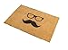 Produktbild CKB Ltd® MUSTACHE & GLASSES Novelty DOORMAT Kokosmatte Türmatte Fußmatte Einzigartige Fußabtreter Front / Back Door Matten mit einem rutschfesten PVC-Rücken - Natürliche coir - Indoor & Outdoor