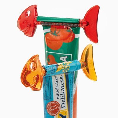 Koziol ROLLMOPS Tubenschlüssel transparent grün/blau 2er Set - 2