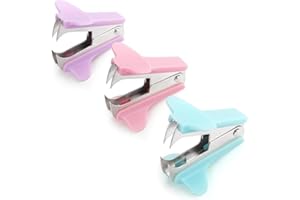 YJEMLE 3 Pcs Blue,Pink, Purple Staple Remover Staple Puller Removal Tool Small and Convenient for School Office Home Staplers and Punches Manual Staplers