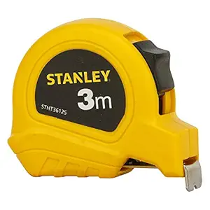 STANLEY STHT36125-812 3 Meter Plastic Short Measuring Tape (Yellow)