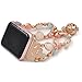 Produktbild QIONGQIONG Iwatch Apple Watch Strap Armband Metall Diamantschmuck Farbe Leuchtende Perlen Iwatch Serie 4/3/2/1, 40Mm/44M/38Mm/42Mm 4 Farboptionen,Rosegold,38Mm