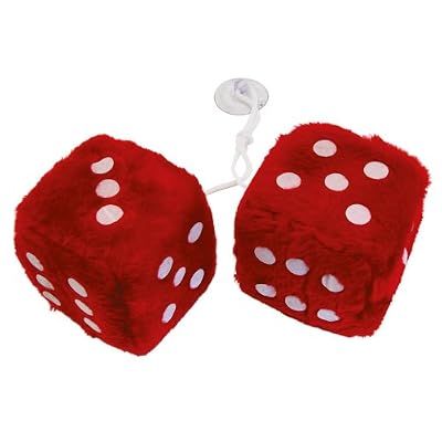 Carpoint 0510079 Dés en Peluche Rouge