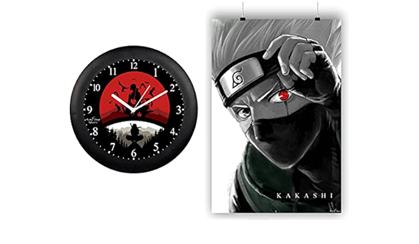 Buy Risty Shop Analogue Naruto Table Clock And Poster Combo 4 Pack Of 2 Superhero Jujutsu Manga Anime Decoration Black Colour Polished Case Modern Quartz Movement 6 Inch 301 Gsm Matt Finish Best Giftindependence
