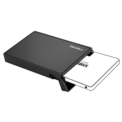 HandAcc USB 3.0 Externes festplatten Gehäuse für 9.5mm 7mm 2.5 zoll SATA-I, SATA-II, SATA-III, SATA SSD und HDD, braucht keine Werkzeug, Unterstützt UASP - Schwarz