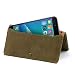 Produktbild MANNA "Smart Wallet" Handgelenktasche | Brieftasche für Smartphones bis 6" Display z.B. Samsung Galaxy S8, iPhone 7 Plus, Huawei P10 Plus | Feines Nubukleder, braun | Fächer für Smartphone, Kreditkarten, Kleingeld und Geldscheine