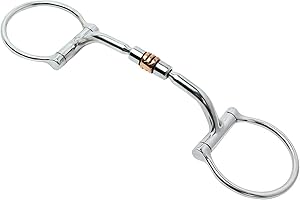 Huxlay Bros D Ring Comfort Snaffle Bit with Copper Rollers