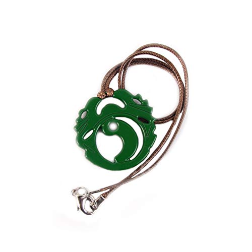 Preisvergleich Produktbild Xcoser Halloween Lara Halskette Keychain Cosplay Kostüm Grün Zink Legierung Zubehör Geflochtenen Seil Anhänger Schmuck Waren