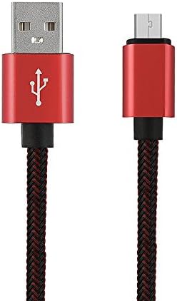 Orbitron Knit USB Data Cable For Samsung Galaxy Tab 3 7.0 8.0 10.1 inch / Galaxy Tab 4 7.0 8.0 10.1/ Galaxy Tab S2 (2016) / Galaxy Tab A (2016) Galaxy S3 S3 Mini S4 Mini S5 Mini Galaxy Orbitron Alpha Core Prime Galaxy J1 J5 J7 (2016) A3 A5 A7 2016) &amp; Other micro USB ports (RED)