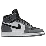 Nike Youth Air Jordan Retro High Grey White Leather Trainers 38.5 EU