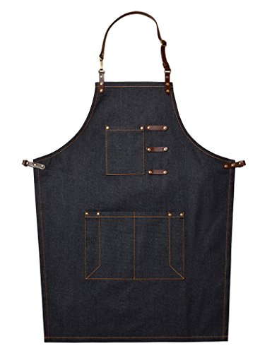 Preisvergleich Produktbild Perfashion Café Bistro Schürze Herren Denim Apron Latzschürze