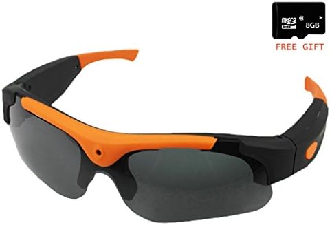 Sunglass, JIAMEIYI Sports DV Camera Hidden Security Video Recorder HD 1080P 5 Megapixel Camera Sunglasses Photo Taking for Outdoor Activities (Orange)
