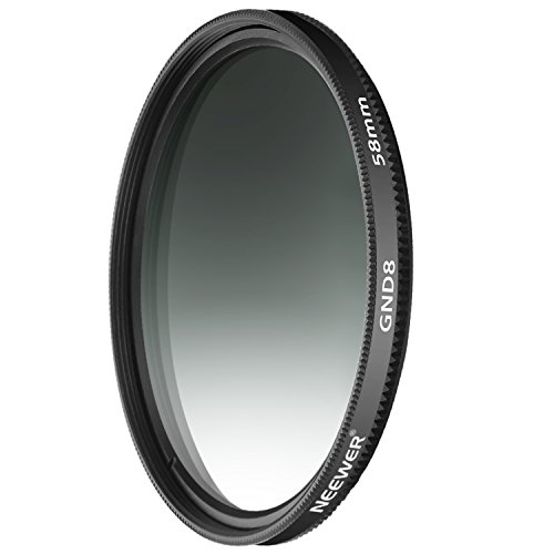 Neewer 58mm Filtre G ND8 Gradu      Densit   Neutre pour Cam  ras CANON Rebel T6i T6 T6s T5i T5 T4i T3i T2i XTi XSi EOS 750D 760D 650D 600D 550D 500D 450D 400D 350D 300D 7D 60D avec Fil de Lentilles de 58 mm