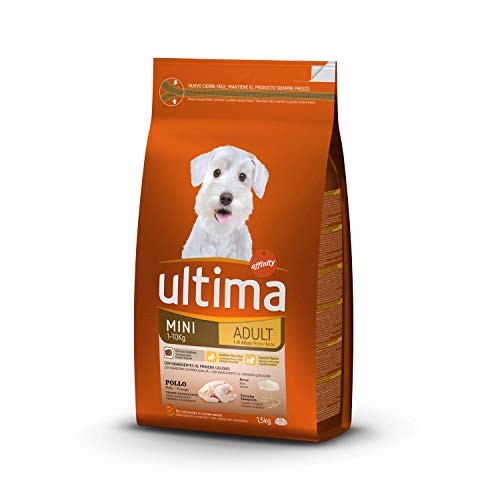 Ultima II Pienso para Perros Mini Adultos con Pollo - Pack de 4 x 1,5 kg - Total: 6 kg - Paquete de 4 x 1500 gr - Total: 6000 gr