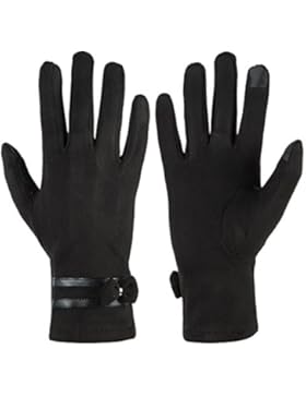 GLOUE Damen Touch Screen Handschuhe Wildleder warm Winter Handschuhe Bankett Radfahren Motorradfahren Innen Outdoor...