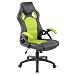 Produktbild MACOShopde by MACO Möbel Gamer Racing Bürostuhl/Schreibtischstuhl aus Kunstleder Stoffmix in schwarz neon grün mit Armlehnen und Sportsitz