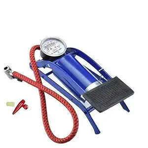 Foot Pump, Portable Air Pump, Floor Air Pump Single Cylinder,Accurate Pressure Tire Floor Pump for Car and Motorcycle, Fits Deutschland Valve (Multicolor)