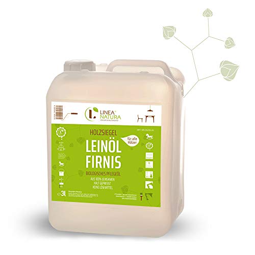 Huile de lin de qualité supérieure de protection en bois - Huile naturelle de grande qualité - 3 l