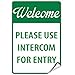 Produktbild Label Decal Sticker Welcome Please Use Intercom For Entry Security Sign Durability Self Adhesive Decal Uv Protected & Weatherproof