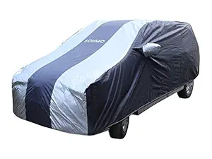 Amazon Brand - Solimo UV Protection & Dustproof Car Cover for Toyota Innova (Dark Blue & Silver)