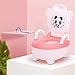 Produktbild MEILA Kinder Toilettensitz Baby Kleinkind Trainer Töpfchen Toilettensitz Toilettentrainer Sitz Mit Spritzschutz Und Griffen Kinder Toilettensitz (Color : Pink)
