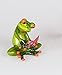 Produktbild Frosch beim Karten Skat Spiel Kröte Unke Lurch Gecko Deko Tier Figur Skulptur