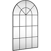 vidaXL Wall Mirror Black 60 x 100 cm Curved Iron
